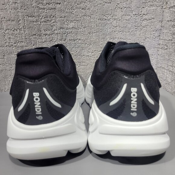 Hoka One One Bondi 9 Men's Size US 12D Black White Athletic Running Sneakers. - Picture 3 of 15